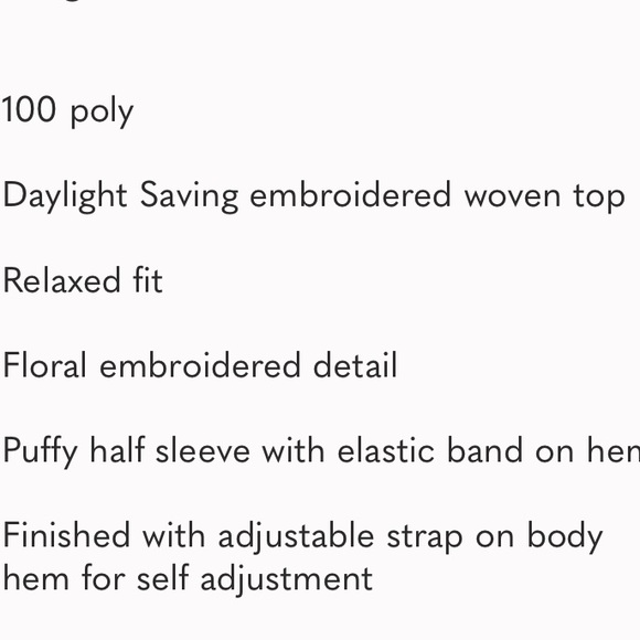 POL DAYLIGHT SAVINGS WOVEN EMBROIDERED RELAXED FIT TOP - Picture 4 of 7